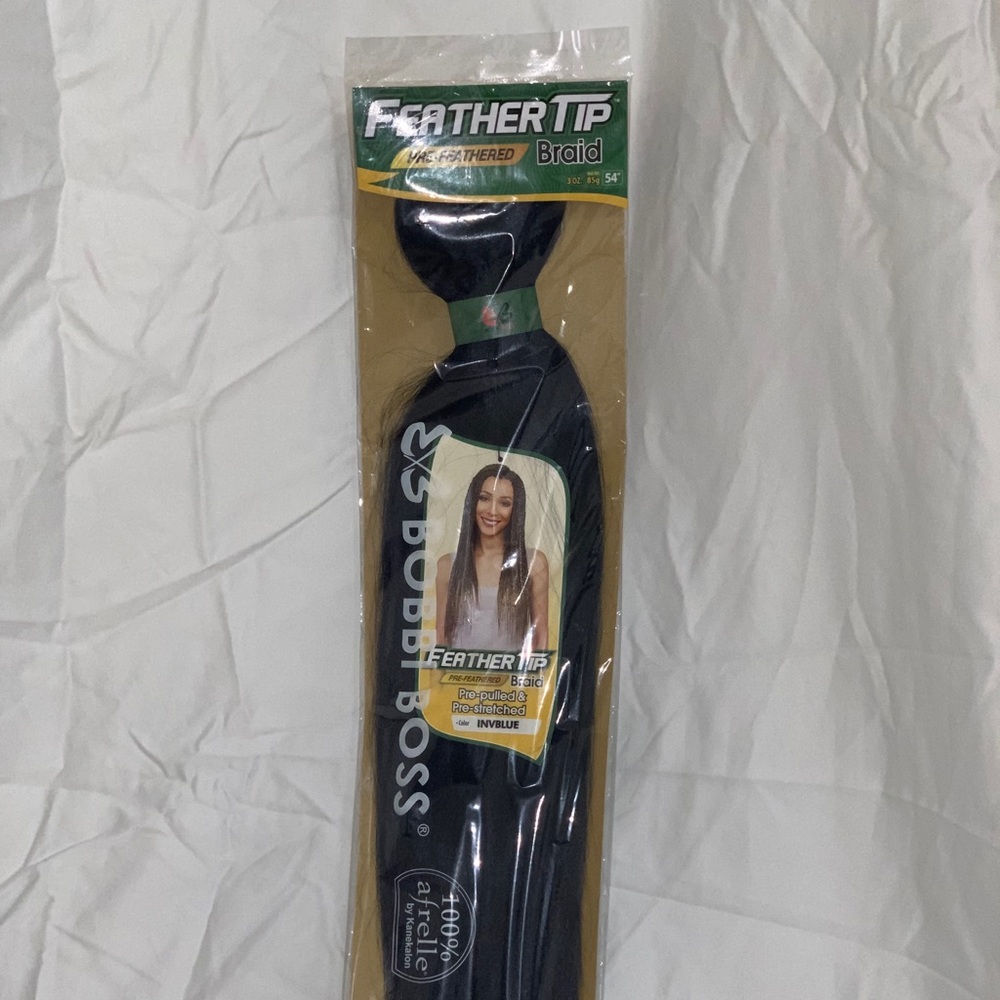 54” Feather Tip Dark Blue Braiding Hair